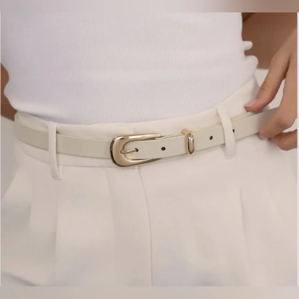 Ettika Modern Saddle Belt in Vanilla (NWT) - Picture 2 of 8